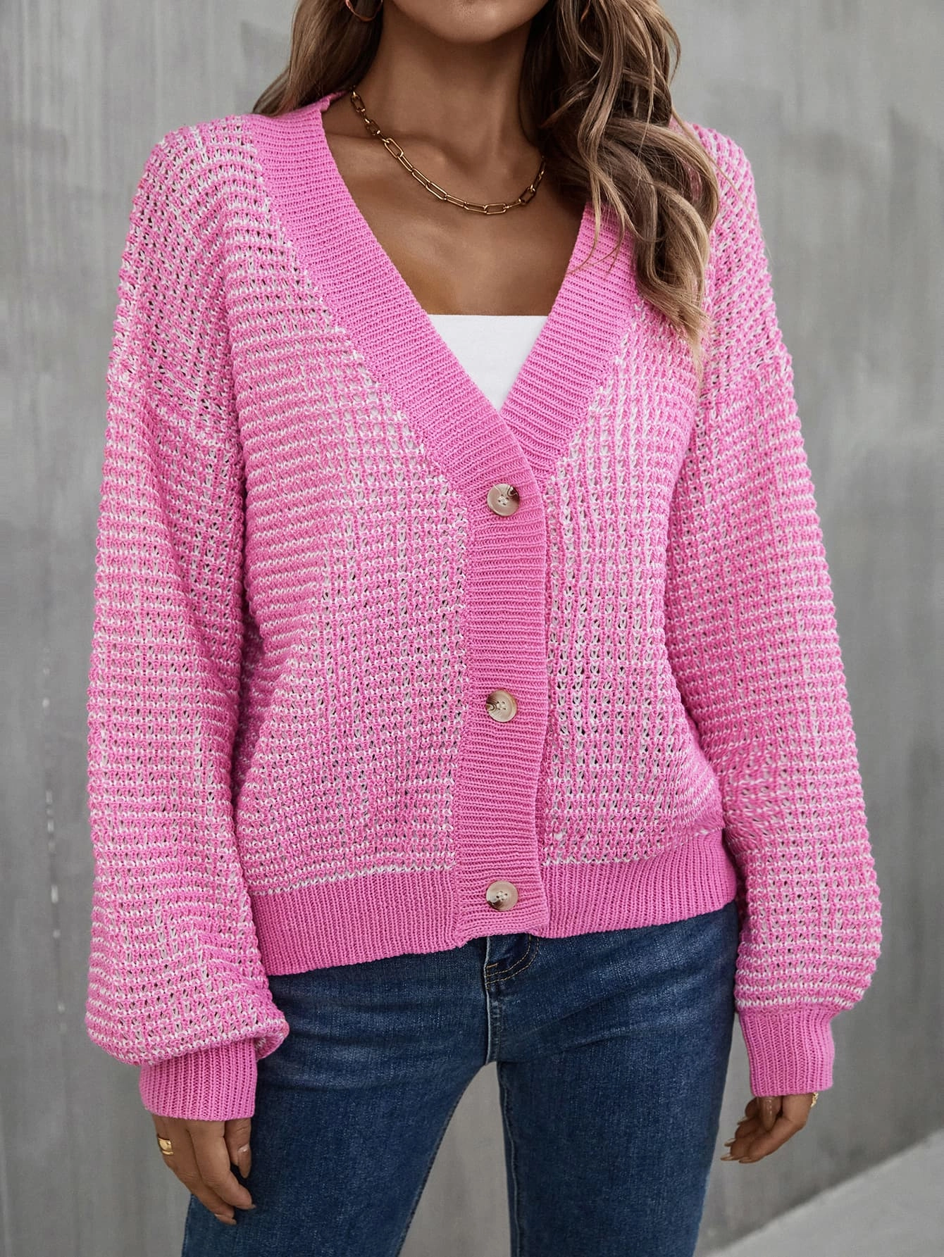 Angel Wings V-Neck Dropped Shoulder Cardigan Hot Item Clearance MustHave Items