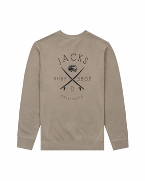 Bus Stop Pigment Crewneck Sweatshirt - Pigment Cement Mega Discount Event