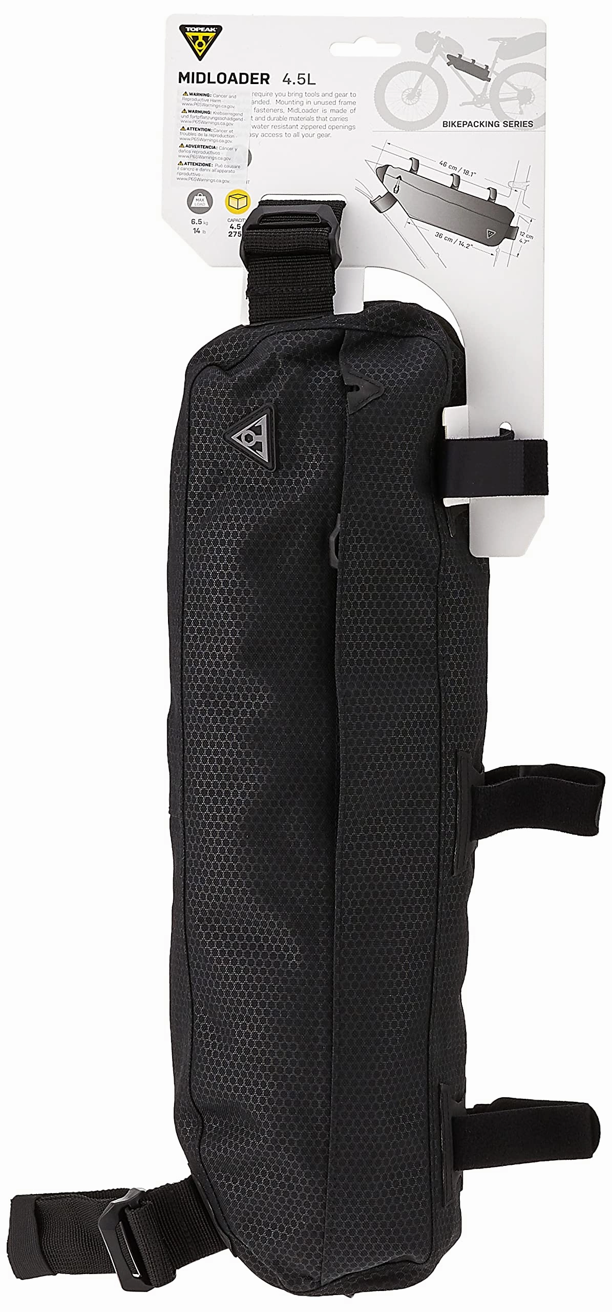 Topeak MidLoader Frame Bike Bag Black, 4.5L