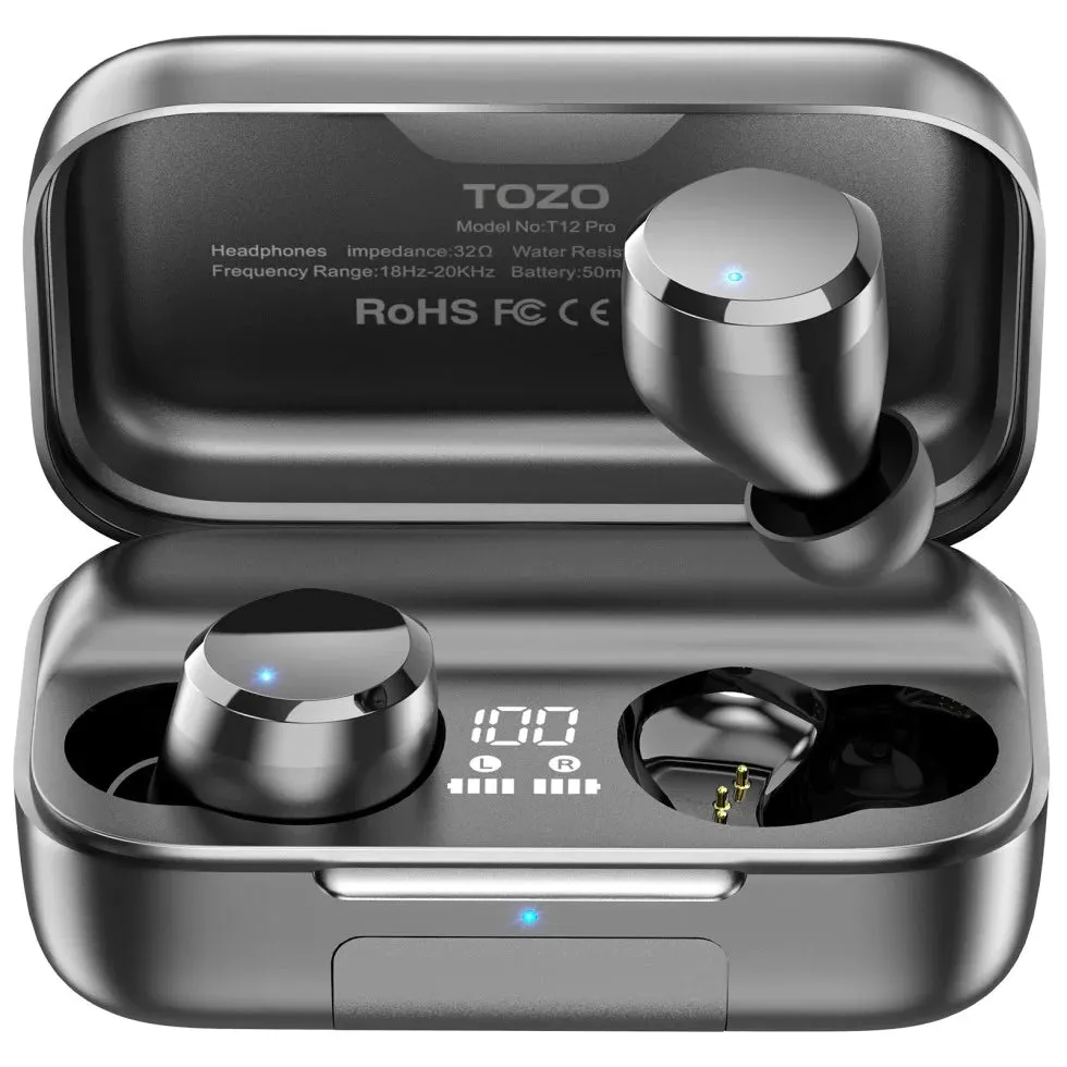 Mega Discount Event Tozo T12 Pro Wireless Earbuds - Black