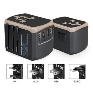Travel Adapter With 4 Usb Port Perfect Gift Offer Grab Save Today