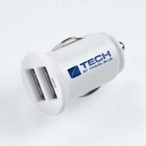 Flash Pick Today Travel Blue Car Charger-2.1 Amps Dual Usb