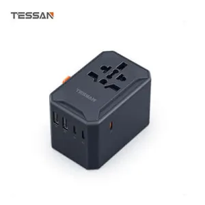 Dont Miss Big Savings Exclusive Hot Pick Tessan 65W Travel Adapter With 2 Usb A & 3 C Ports