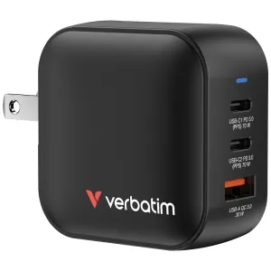 Flash Discount Today Verbatim 32229 70W 3 Port Mini Gan Wall Charger