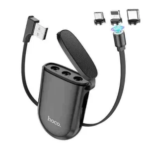 Hoco S50 3 In 1 Magnetic Storage Charging Cable For Type-C/Lightning /Micro Mega Savings Now Hot Offer Event