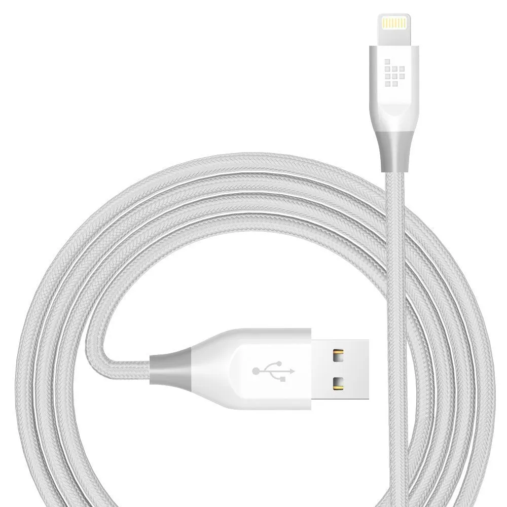 GiftWorthy Sale Clearance Event Alert Tronsmart Lta13 Double Braided Nylon Lightning Cable (4Ft/1.2M) - Light Grey