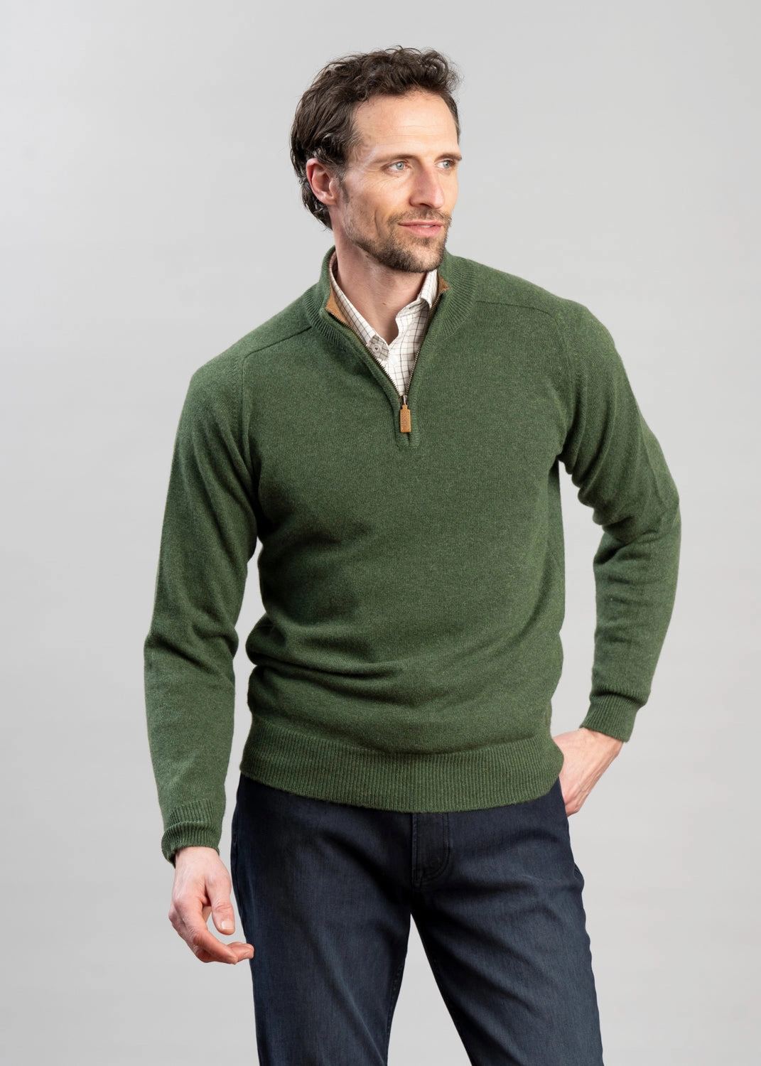 Today Only Hot Sale Cashmere 2 Ply Zip Neck Sweater