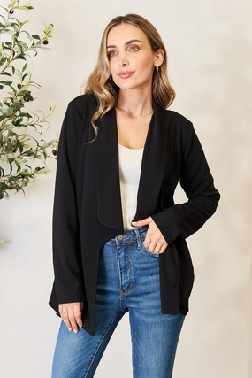 Hot Sale Frenzy Limited Stock Offer Heimish Full Size Open Front Long Sleeve Blazer