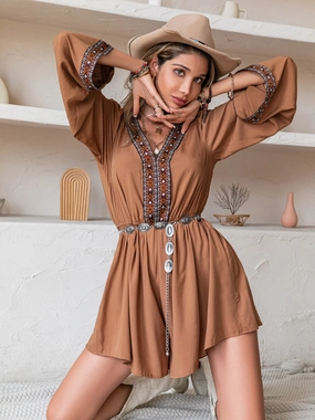 Special Price Offer Save More Online V-Neck Long Sleeve Romper