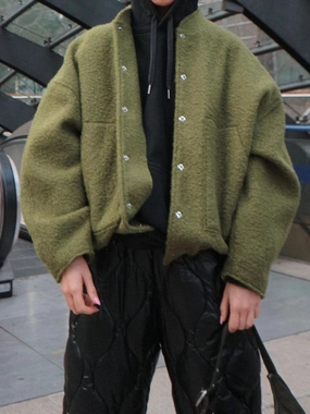 Special Steal Event Full Size Snap Down Drop Shoulder Jacket