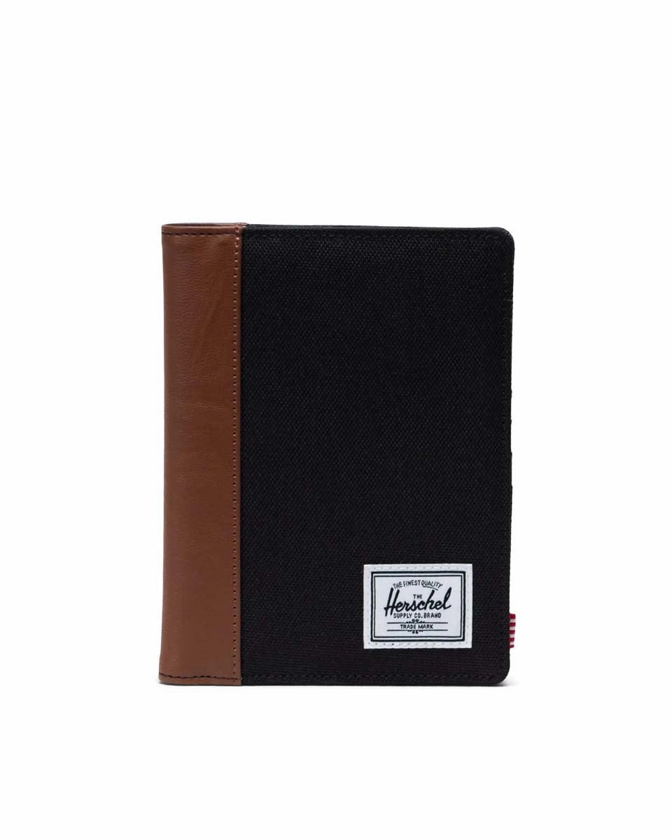 Herschel Raynor Passport Holder - Black/Tan Price Drop Today