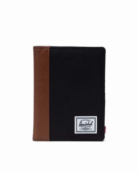 Herschel Raynor Passport Holder - Black/Tan Price Drop Today