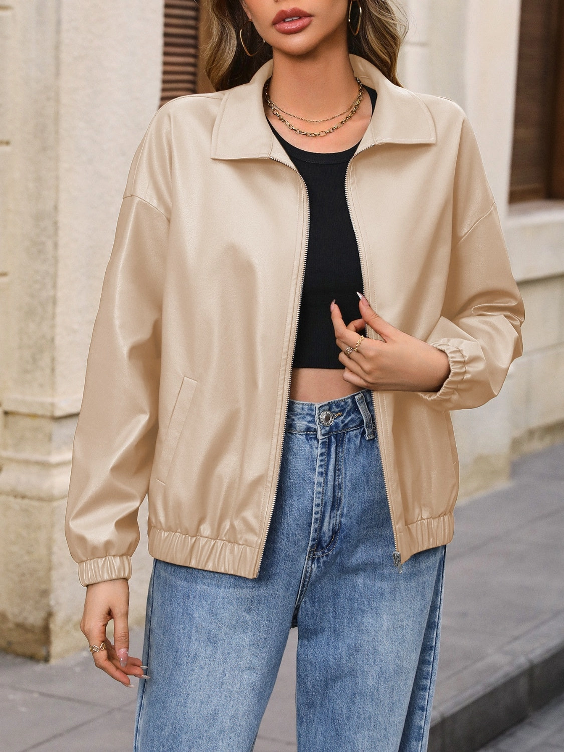 Ivy Lane Zip Up Dropped Shoulder Jacket Shop Hot Deals Todays Special Savings