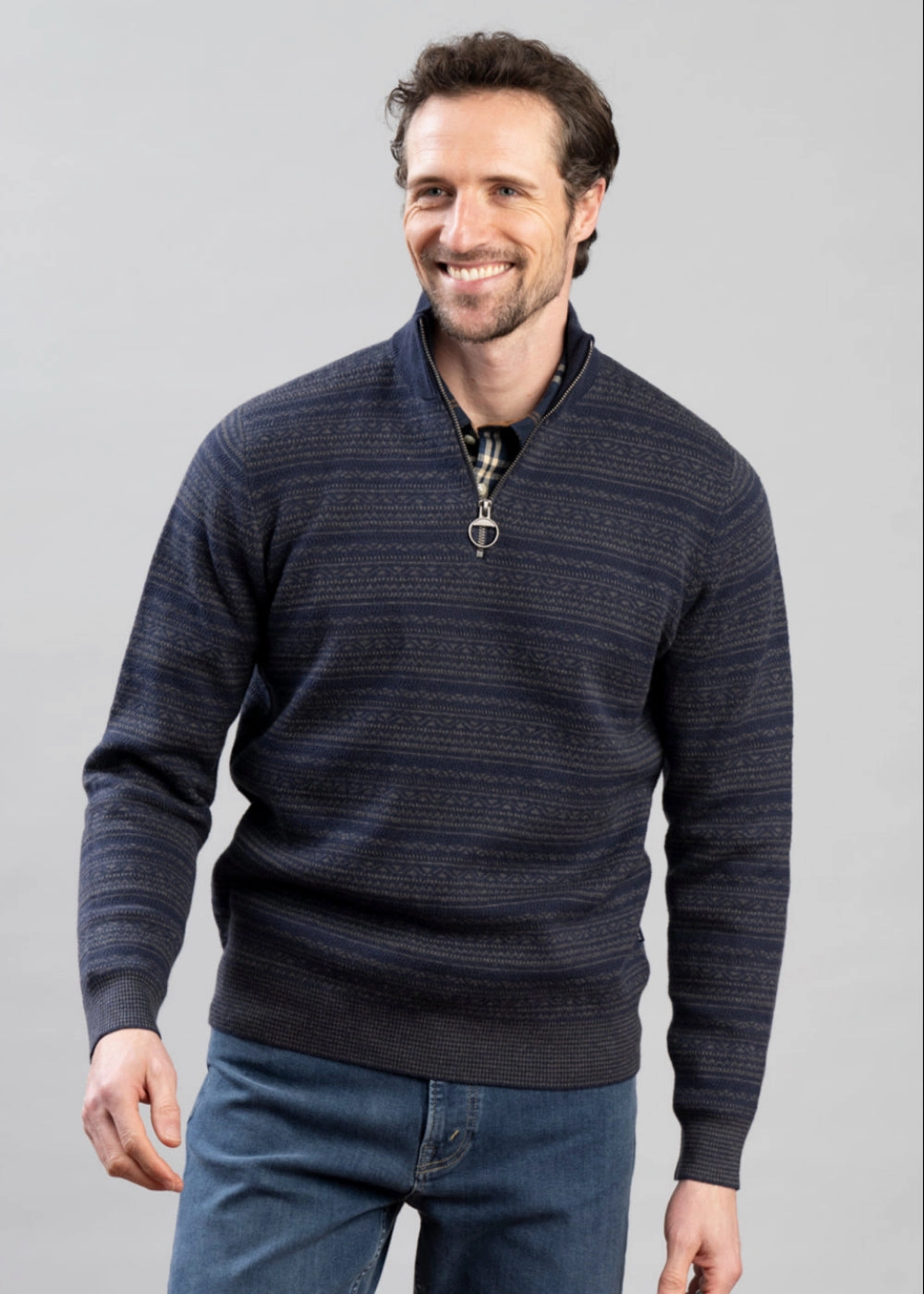 Dartfield Half Zip Knitted Jumper Today Only Hot Pick