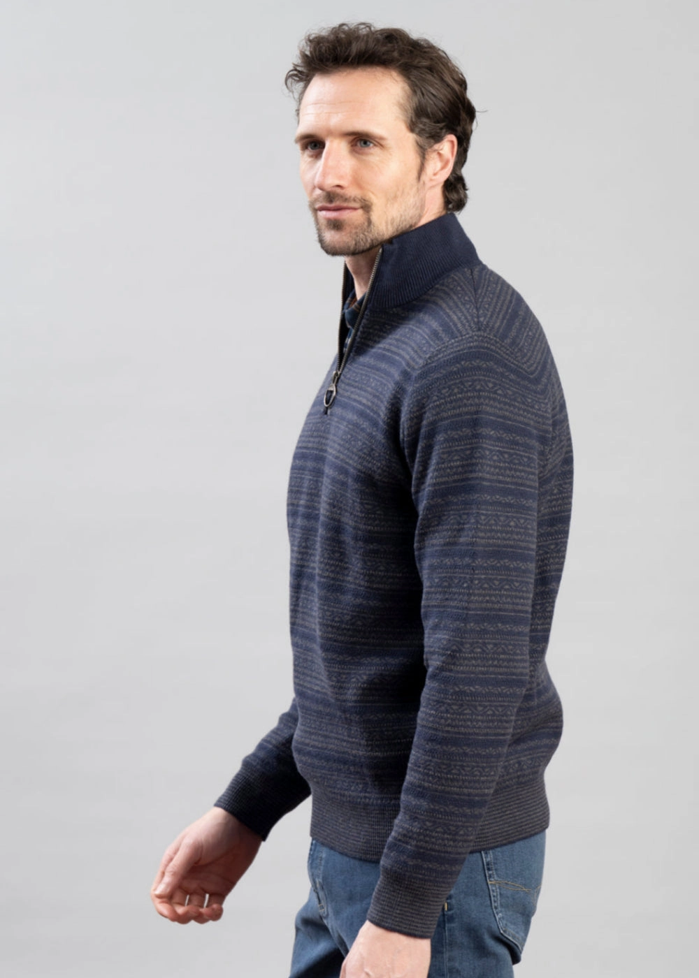Dartfield Half Zip Knitted Jumper Dont Miss These Savings