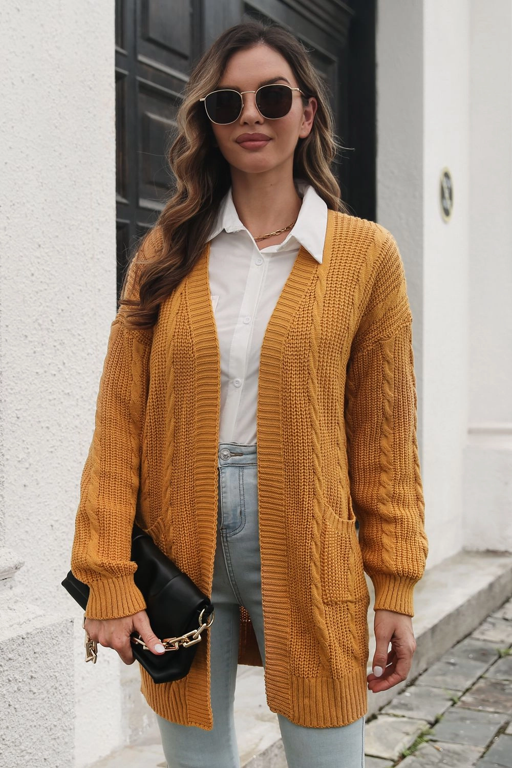 Open Front Longline Cardigan With Pockets Sweet Deal Inside
