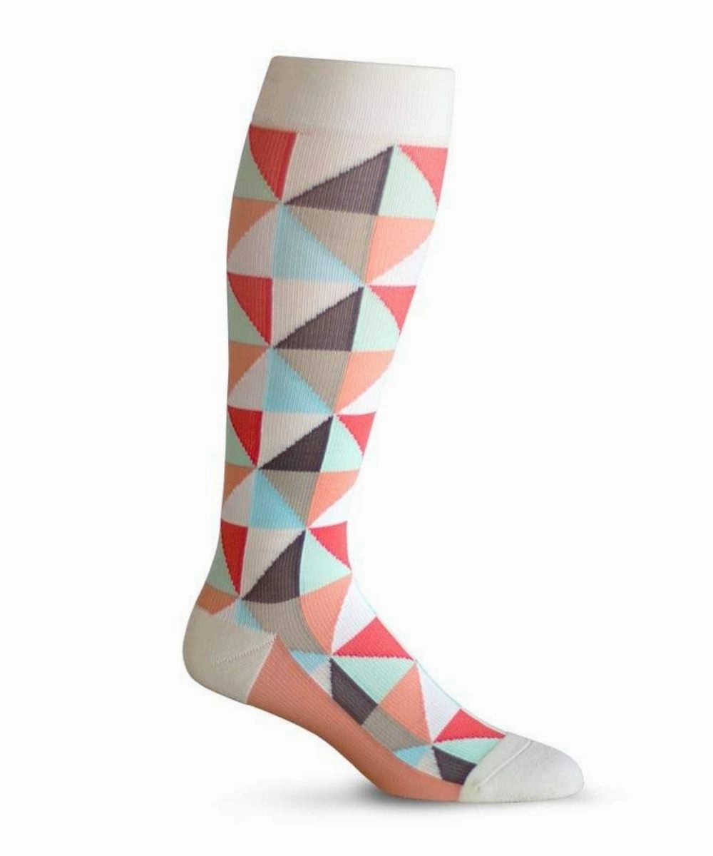 Best Seller Deal "Coral Of The Story" Nylon Compression Socks By Top & Derby (15-20 Mmhg) - Sale