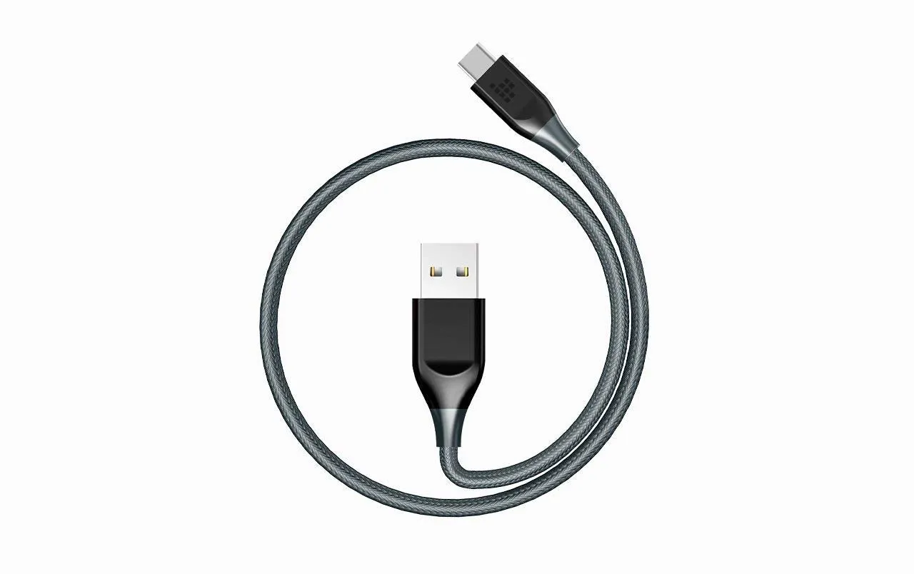 Tronsmart Atc6 Braided Nylon Usb-C To Usb-A Charging &Amp; Syncing Cable 3Ft X 1 - Grey/Black Big Savings Alert Special Savings Today