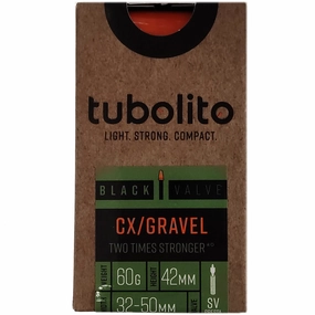 Tubolito Black Valve CX/Gravel Inner Tube - 42 mm Valve 