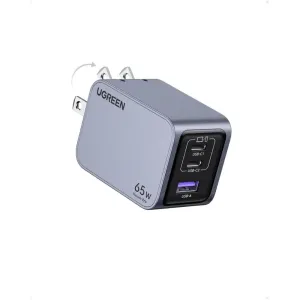 Perfect Gift Offer Weekend Specials Ugreen 25263 Nexode Pro 65W 3-Port Mini Compact Foldable Pps Gan Fast Wall Charger