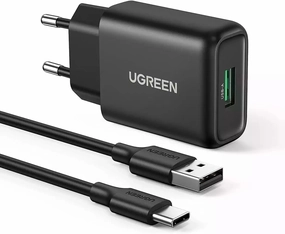 Ugreen 10186 18W Usb Fast Charger With Usb-C Cable Best Seller Discount Last Chance Offer