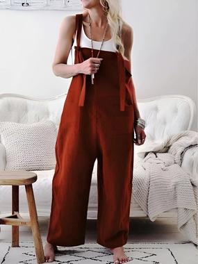 Flash Deal Today Pocketed Wide Strap Overalls