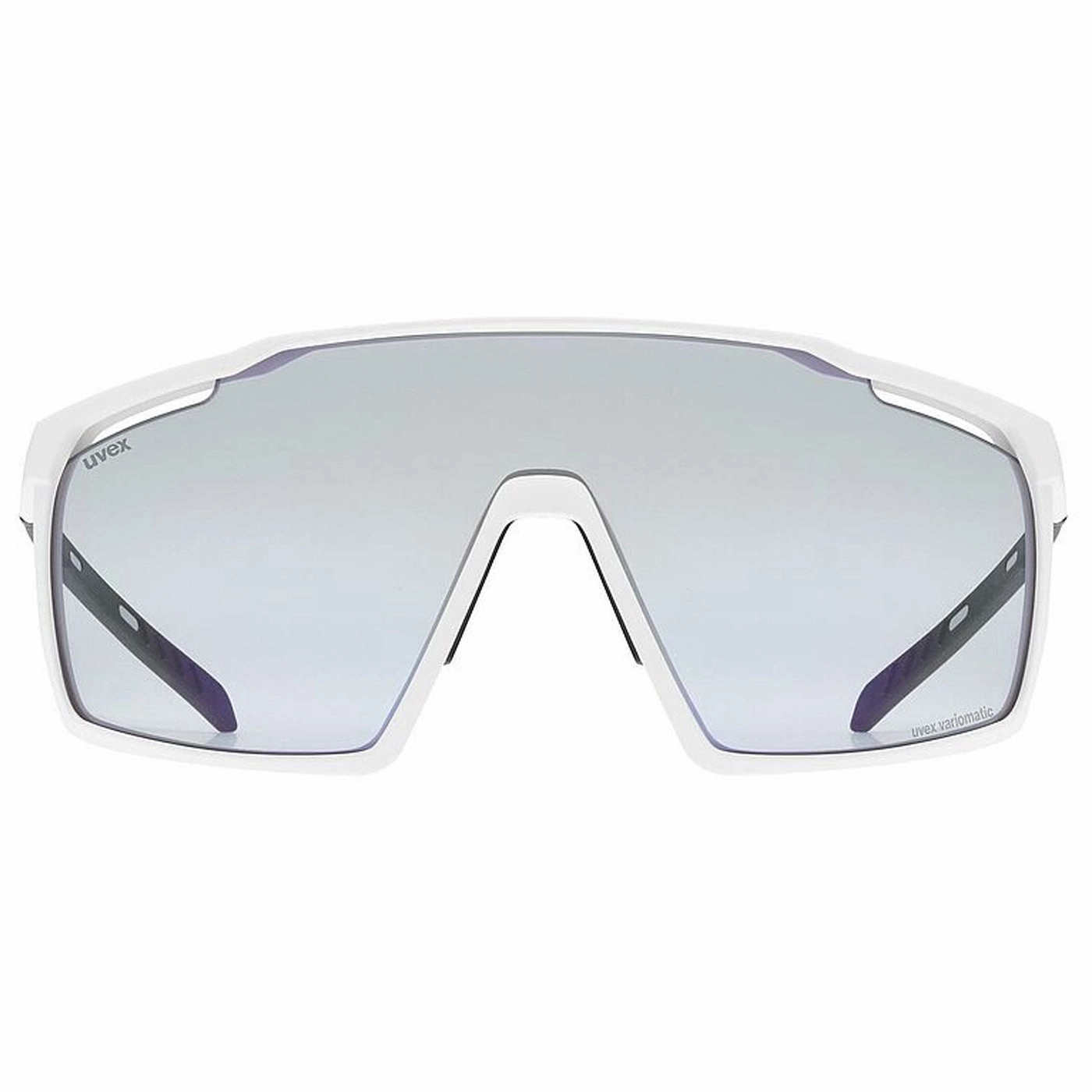 Uvex MTN Perform V glasses - White Matt Variomatic Blue