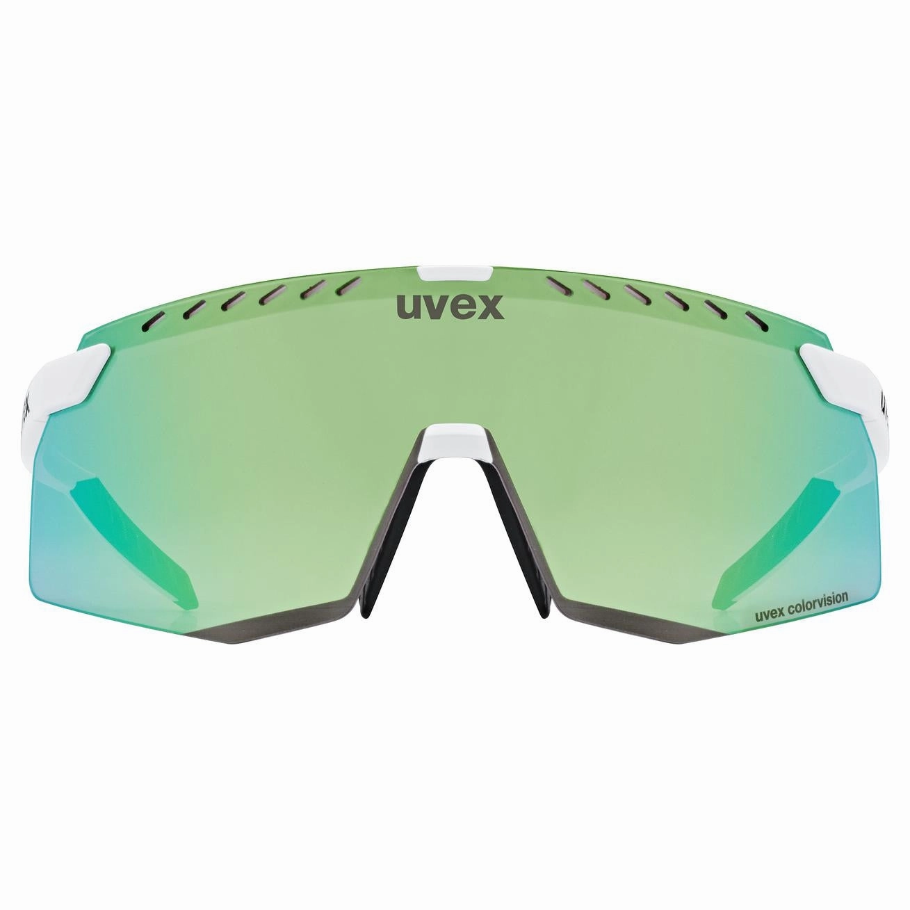 Uvex Pace Stage CV glasses - White Matt Glossy Green