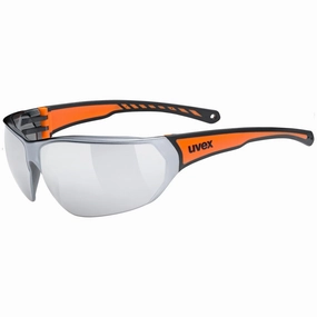 Uvex Sportstyle 223 glasses - Black Orange Mirror Silver