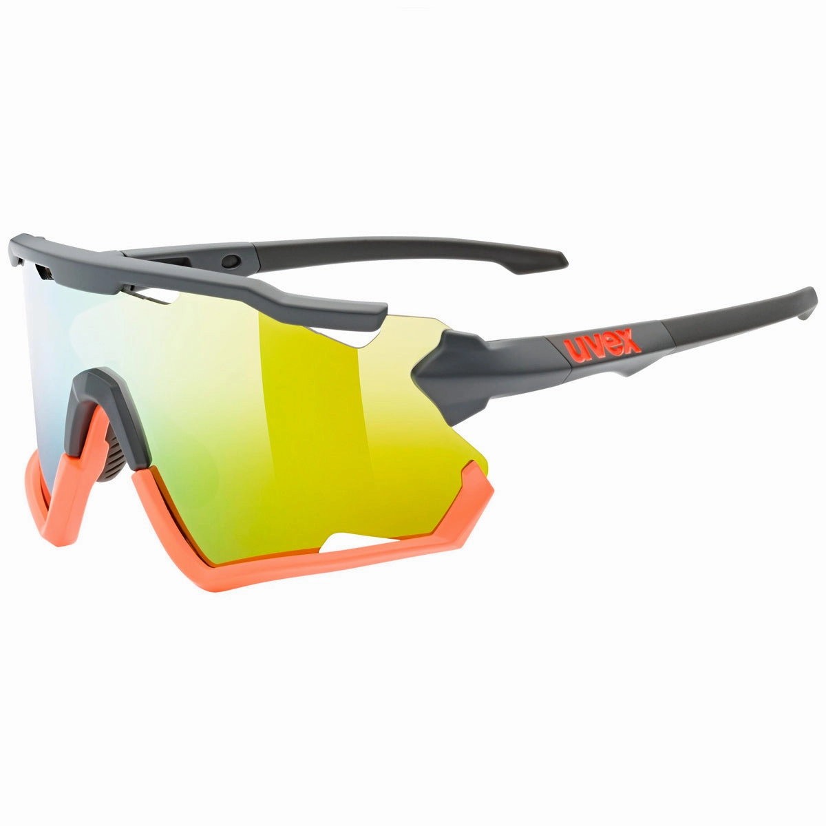 Uvex Sportstyle 228 glasses - Grey orange PC mirror orange