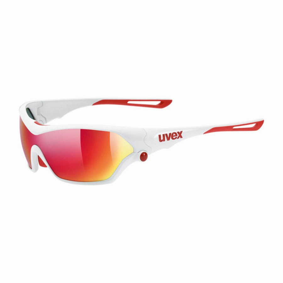 Uvex Sportstyle 705 glasses - White red PC mirror red