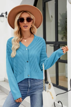 Hot Deal Alert Deal of the Day V-Neck Button Down Cardigan