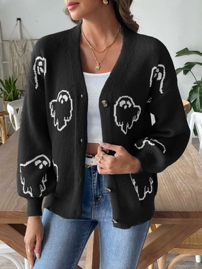V-Neck Dropped Shoulder Cardigan Hot Price Drop