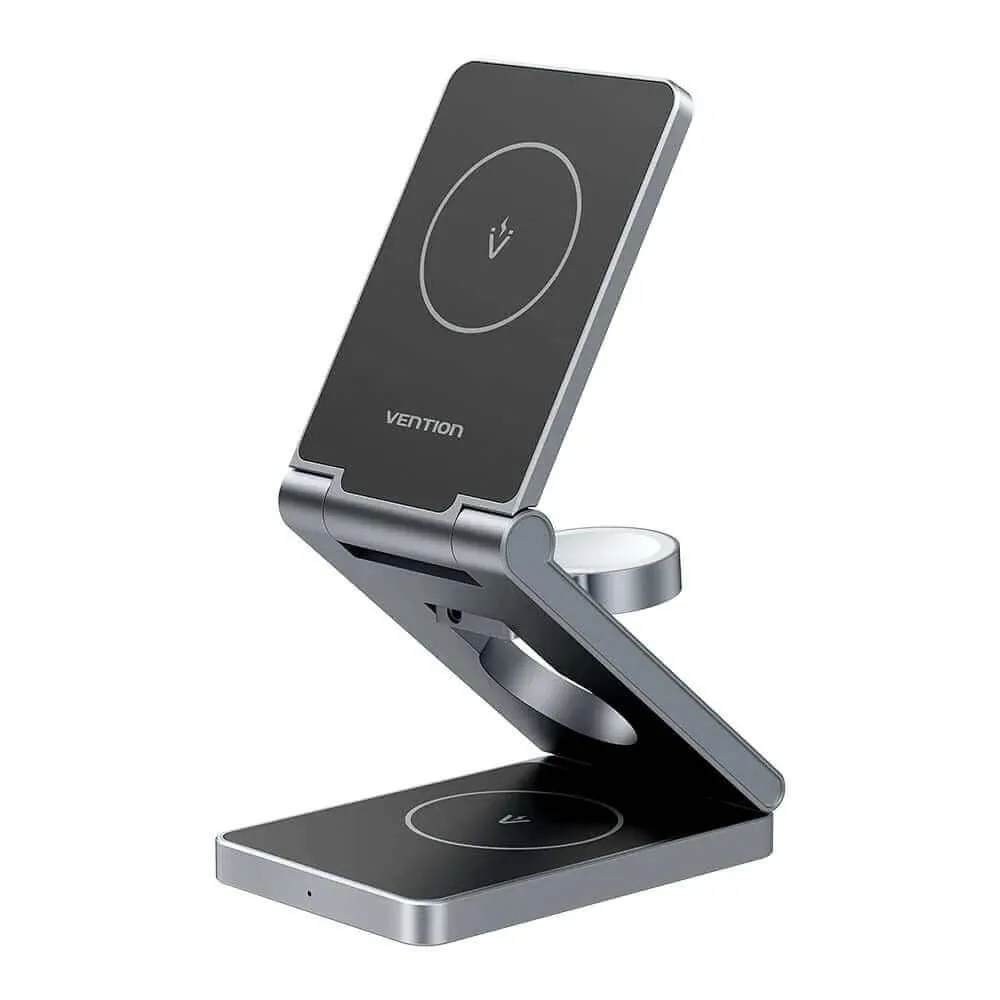 Mega Hot Offer Clearance Sale Vention 3-In-1 15W Wireless Charger Stand With Magsafe