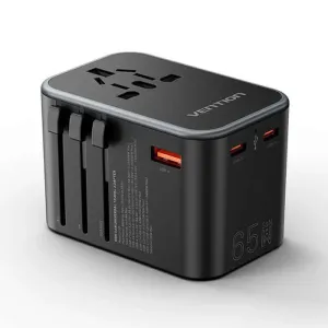 Vention 3-Port Gan Usb A/C Universal Travel Adapter Mega Discount Today