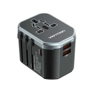 Vention 3-Port Usb Universal Travel Adapter Mega Sale Now
