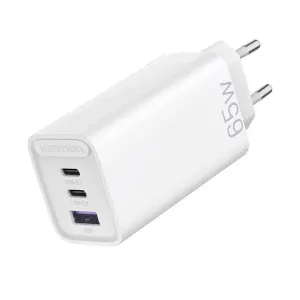 Flash Offer Today Vention Fedw0 3-Port Usb(C C A) Gan Charger (65W/30W/30W) Eu White