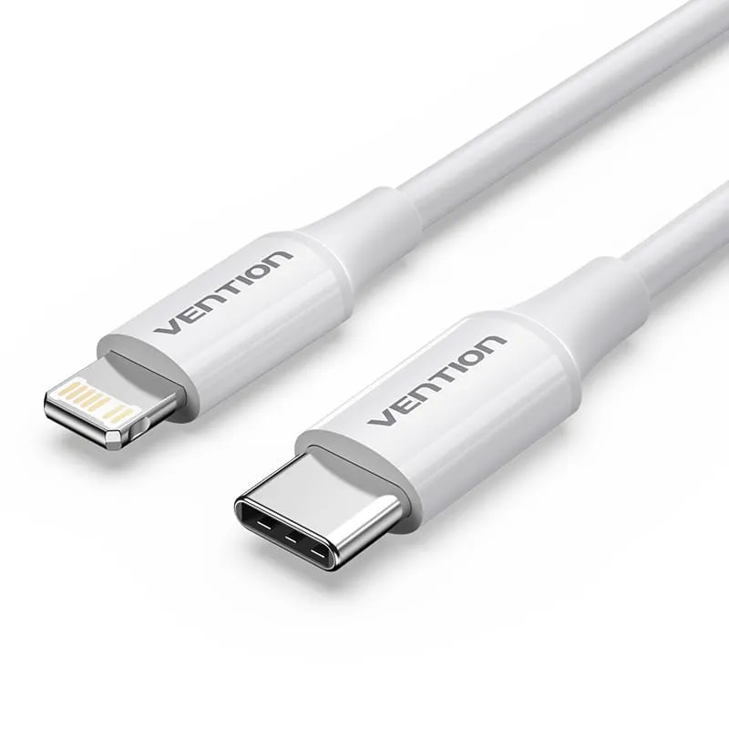 Vention Lajwf Usb 2.0 Type-C Male To Lightning Male 3A Cable White 1M Clearance Event Alert Best Seller Deal