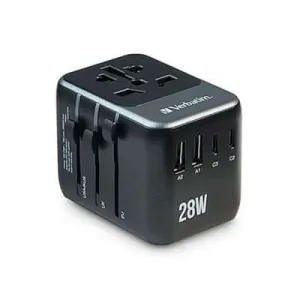 Steal the Deal Now Gift Sale Event Verbatim 32122 Universal Travel Adapter 28W