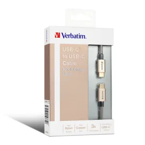 Verbatim 65056 200Cm Sync &Amp; Charge Usb-C To Usb-C Cable - Gold Mega Savings Now Shop Smart Deals