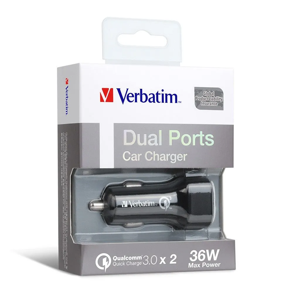 Special Steal Event Special Deals Online Verbatim 65797 Dual Ports Qc3.0 Car Charger