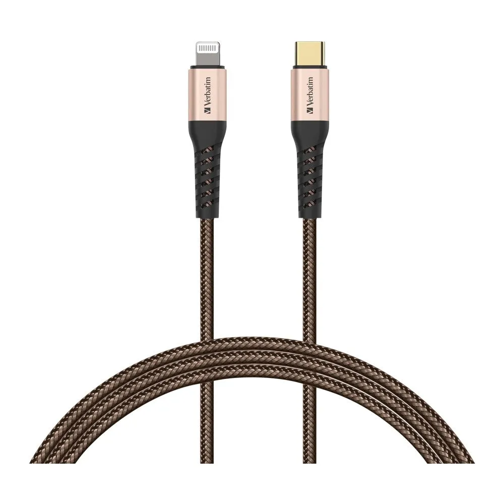 Shop Save Big Verbatim 66049 Type C To Lightning Cable With Kevlar 120Cm Gold