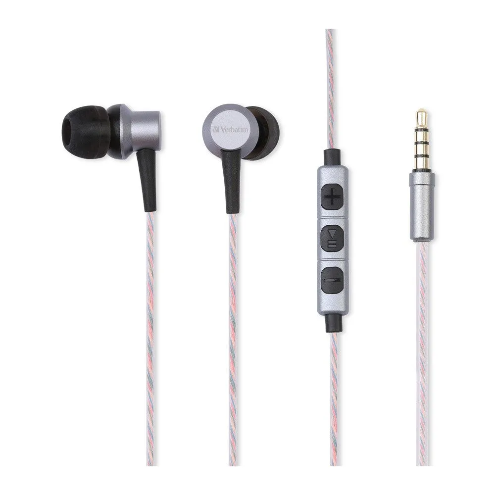 Best Price Today EndofWeek Deals Verbatim Metallic In-Ear Earphone With Mic - Grey