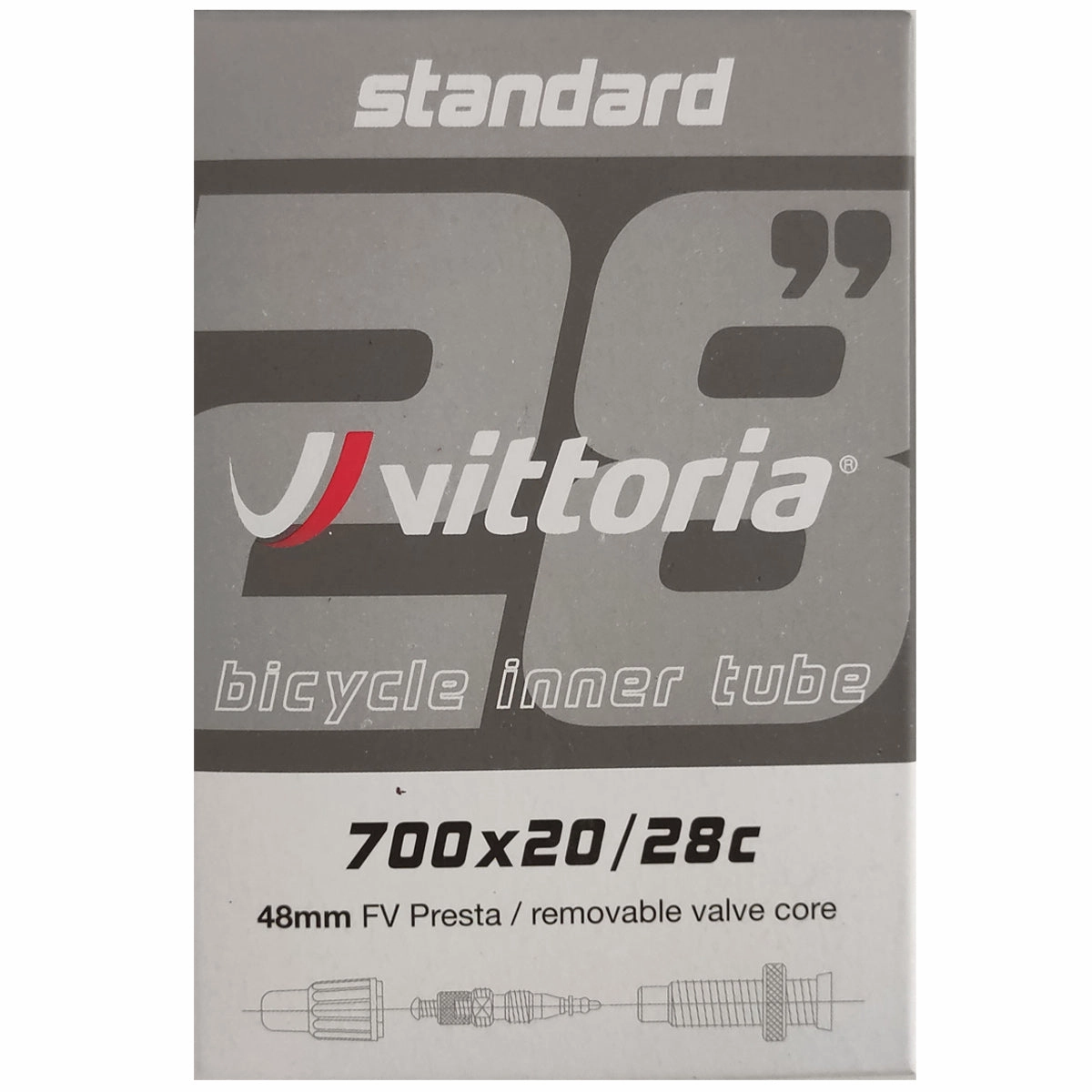 Vittoria Standard 700x20/28 inner tube - Valve 48 mm