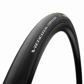 Vredestein 700X25 Fortezza Tube Type Folding Sportek Tricomp Tire - Black 
