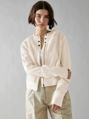 Surprise Discount Today Todays Special Savings Waffle-Knit Dropped Shoulder Hooded Jacket