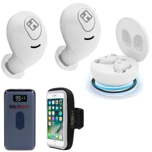Clearance Blowout Hot Savings Alert Ihome Hm-Au-Be-200-Wt Ihome Xt-59 True Wireless Earbuds, White W/ Accessories Bundle