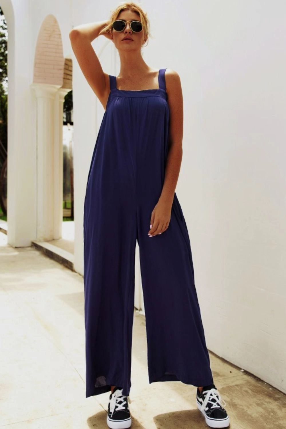 Wide Strap Wide Leg Jumpsuit Surprise Discount Today Steal the Deal Now