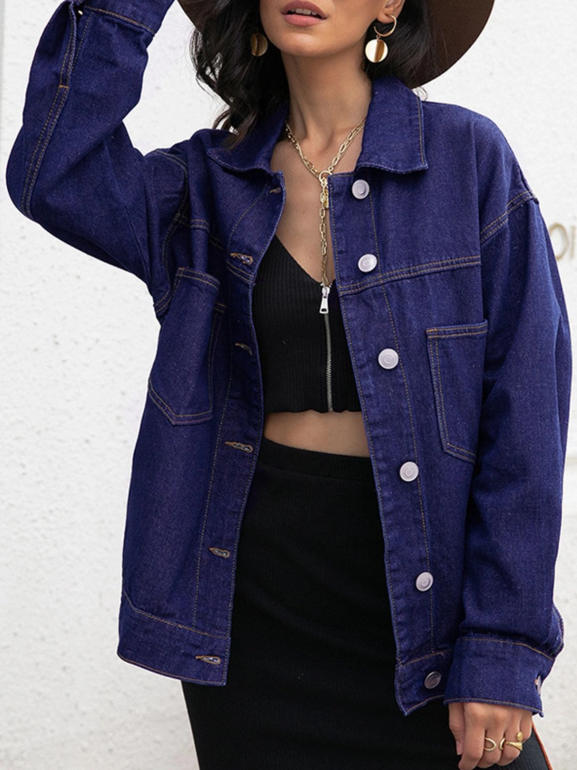 Hot Offer Event Instant Savings Deal Buttoned Denim Jacket