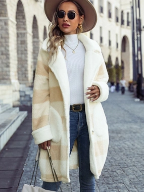 Big Sale Today Plaid Button Down Coat With Pockets